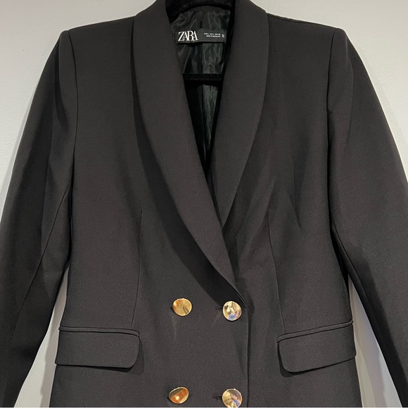 Zara double  breasted blazer with gold button - Picture 5 of 12